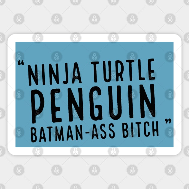 Fasbytes Reality-TV 90 day fiance Ninja Turtle Penguin Stamp Sticker by FasBytes